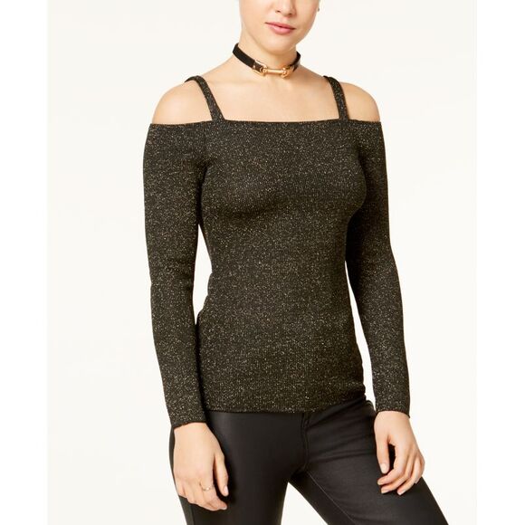 The Edit By Seventeen Juniors Shine Off The Shoulder Sweater - Picture 1 of 1